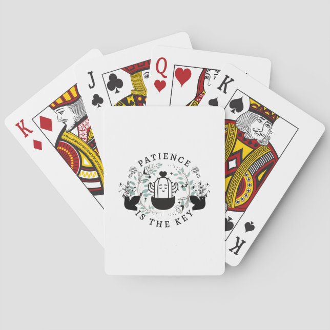 Patience is the Key on a Classic Playing Cards (Back)