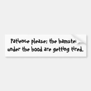 Patience Please Bumper Sticker