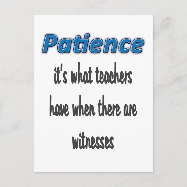 Patience Postcard (Front)