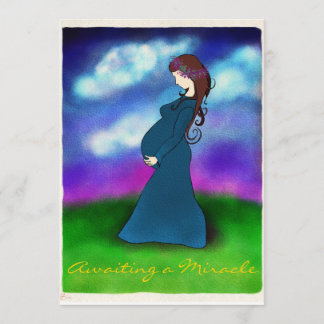 "Patience" Pregnancy Announcement Card