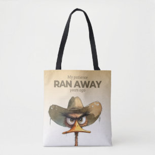 Patience Ran Away tote bag
