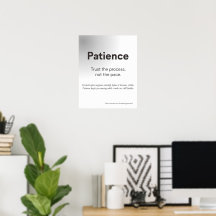 Patience Trust The Process Minimalist Office Art