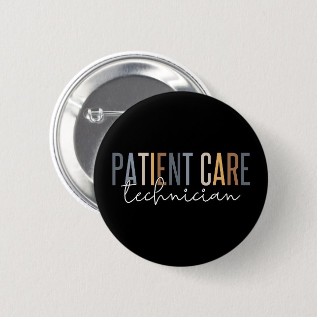 Patient Care Technician PCT Gifts 6 Cm Round Badge (Front & Back)