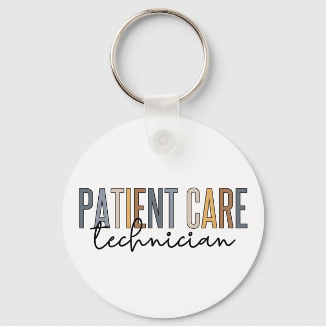 Patient Care Technician PCT Gifts Key Ring (Front)