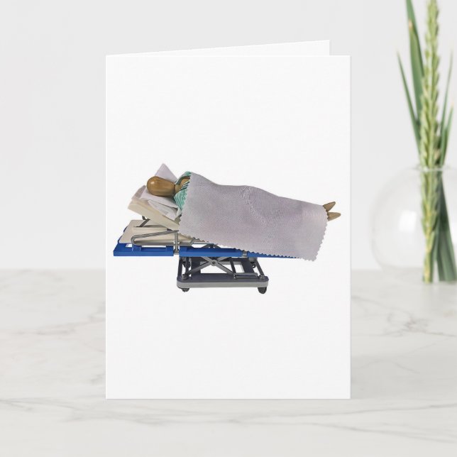 Patient in Hospital Bed Getting Better Card (Front)