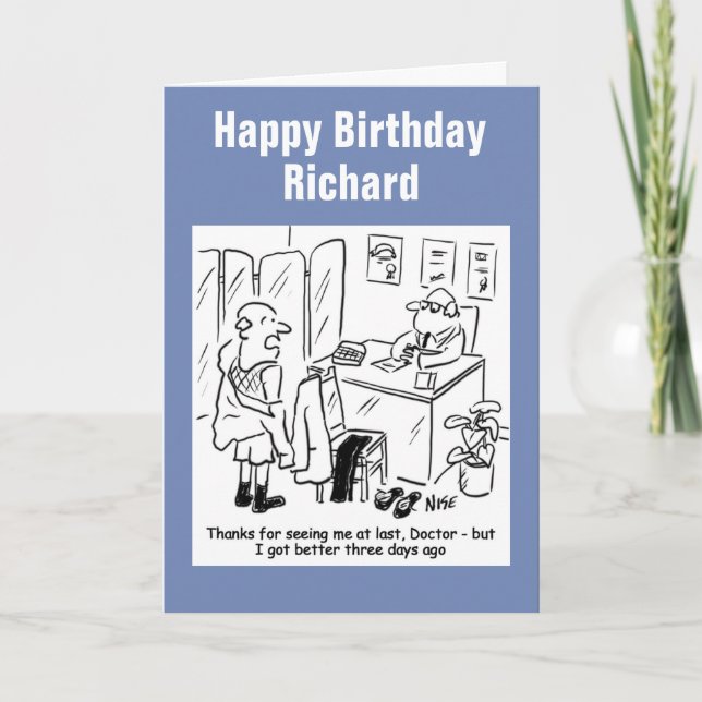 Patient tells Doctor he's better now Card (Front)