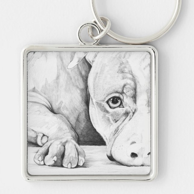 Patiently Waiting Key Ring (Front)