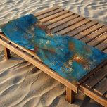 Patina Copper Distressed Look Beach Towel<br><div class="desc">This design may be personalised by choosing the Edit Design option. You may also transfer onto other items. Contact me at colorflowcreations@gmail.com or use the chat option at the top of the page if you wish to have this design on another product or need assistance with this design. I am...</div>
