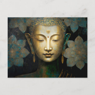 PATINA OF PEACE   MEDITATION PORTRAIT POSTCARD