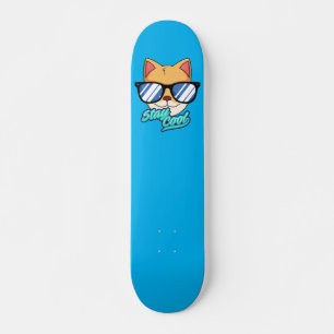 patineta con diseño de gato cool skateboard