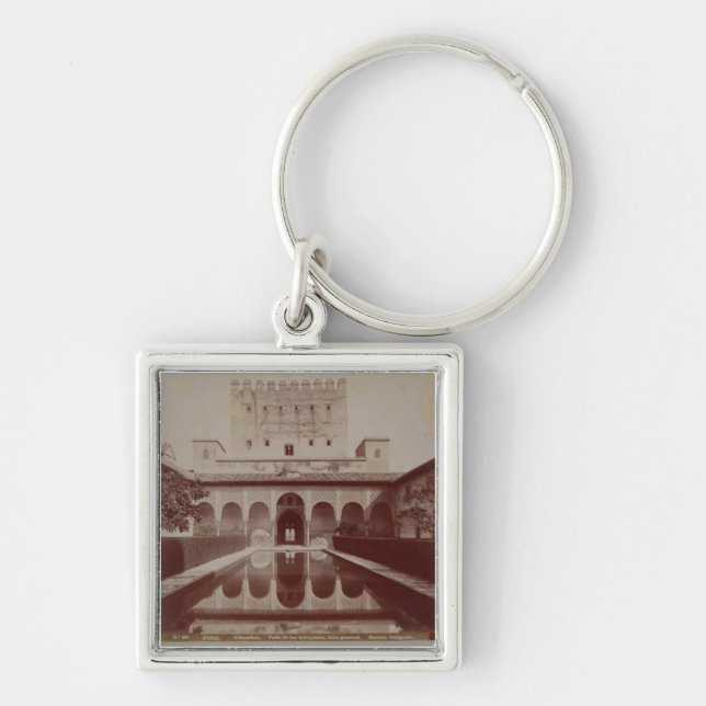 Patio de los Arrayanes, Alhambra, c.1875-80 (sepia Key Ring (Front)