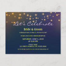 Patio Lights Wedding Reception Eloped