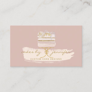 Patisserie Cake Bakery Pastry Gold Business Card