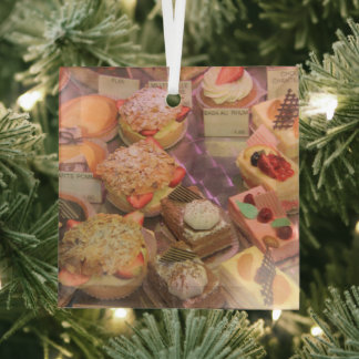 Patisserie de Provence French Cakes Glass Tree Decoration