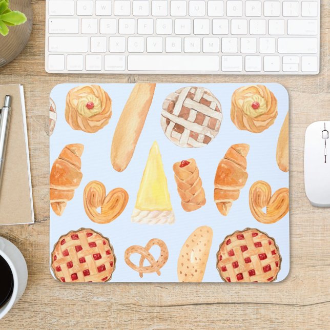 Patisserie French Bakery Pastry Bread Food Art Mouse Mat (In situ)