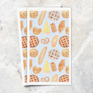 Patisserie French Bakery Pastry Bread Food Art Napkin