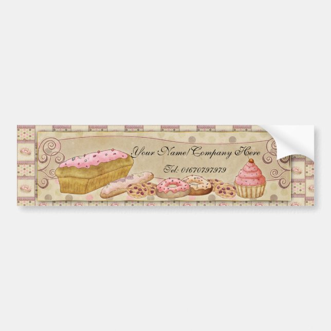 Pâtisserie - Patisserie Bumper Sticker With Cakes (Front)