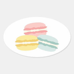 Patisserie Sweet Cake Oval Sticker