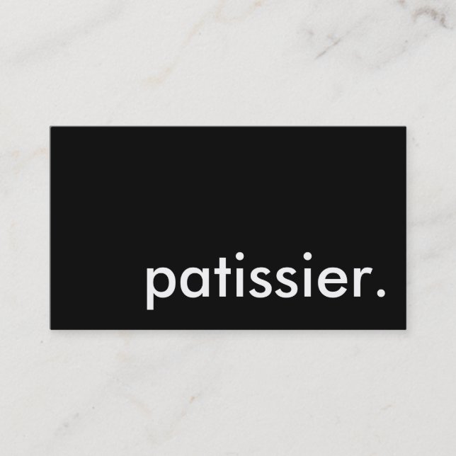 patissier. business card (Front)