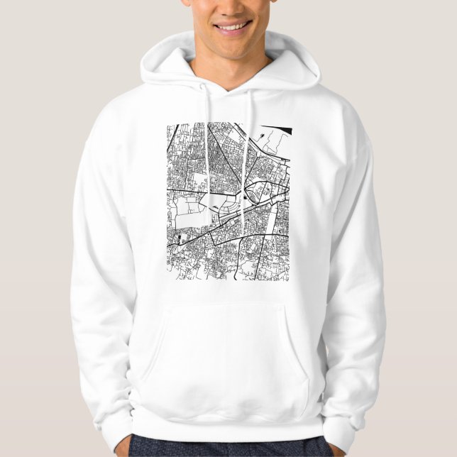 Patna Bihar City Map Hoodie (Front)