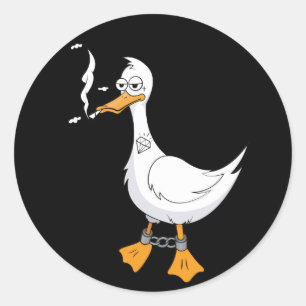 Pato thug Life Classic Round Sticker