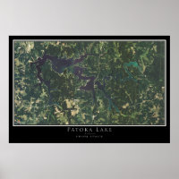 Patoka Lake Indiana Satellite Poster Map