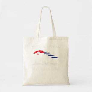 PATRIA Y VIDA VIVA CUBA LIBRE Vintage Cuba Flag cu Tote Bag