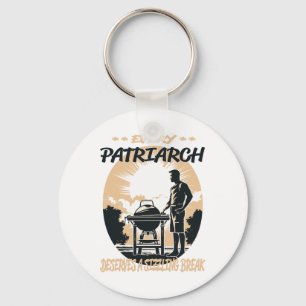 Patriarch Funny Bbq Chef Or Grill Fun  Key Ring