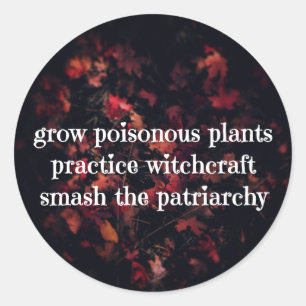 Patriarchy Spells Classic Round Sticker
