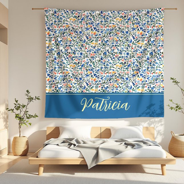 Patricia Dainty Ditsy Party Floral Fleece Blanket (detail)