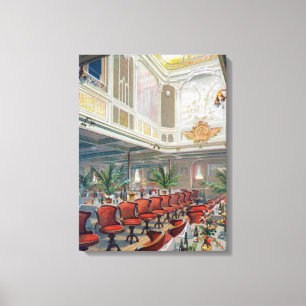Patricia Dining Hall, Hamburg-America Line Canvas Print