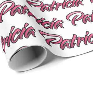 Patricia fade pink personalized gift paper