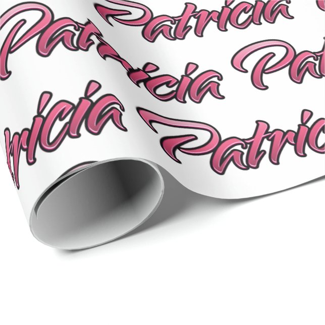 Patricia fade pink personalized gift paper (Roll Corner)
