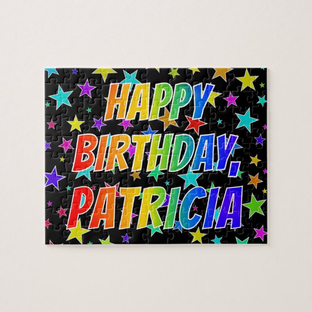 "PATRICIA" First Name, Fun "HAPPY BIRTHDAY" Jigsaw Puzzle (Horizontal)