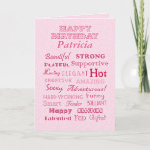 Patricia Happy Birthday Words of Praise Card