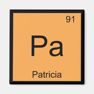 Patricia Name Chemistry Element Periodic Table Magnet