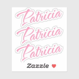 Patricia name in pink cursive font x3