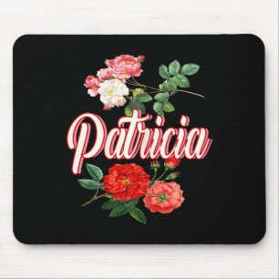 Patricia Name With Flowers  Mouse Mat