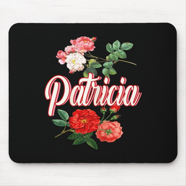 Patricia Name With Flowers  Mouse Mat (Front)