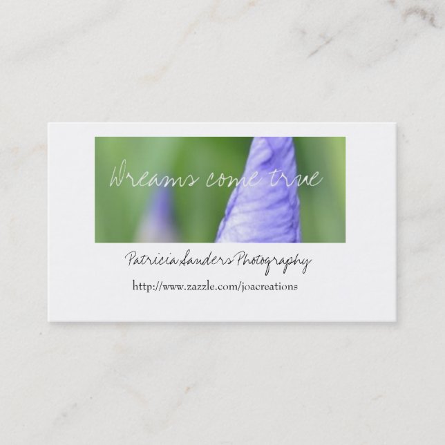 Patricia Sanders Photography Business Card (Front)