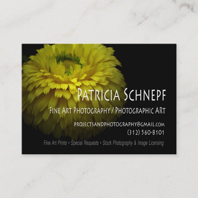 Patricia Schnepf's Personal Business Card-2 Business Card (Front)
