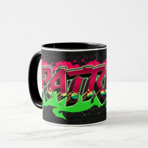 Patricia Vorname Name Graffiti red green Tasse Mug