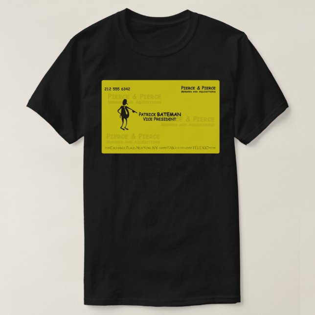 Patrick Batemen Comic Sans Business d T-Shirt (Design Front)