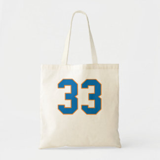 Patrick Ewing Knicks #33 Blue with Orange Outline Tote Bag