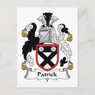 Patrick Family Crest Postcard