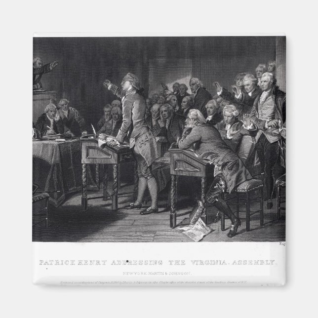 Patrick Henry addressing the Virginia Assembly Magnet (Front)