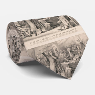 Patrick Henry Liberty or Death Speech Illustration Tie
