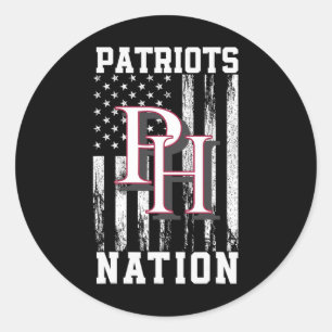 Patrick Henry Patriots Logo Nation Hs Classic Round Sticker