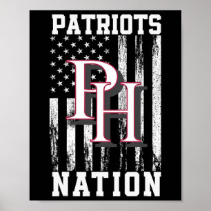 Patrick Henry Patriots Logo Nation Hs  Poster