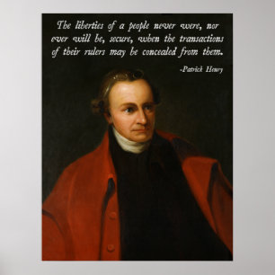 Patrick Henry Quote Poster